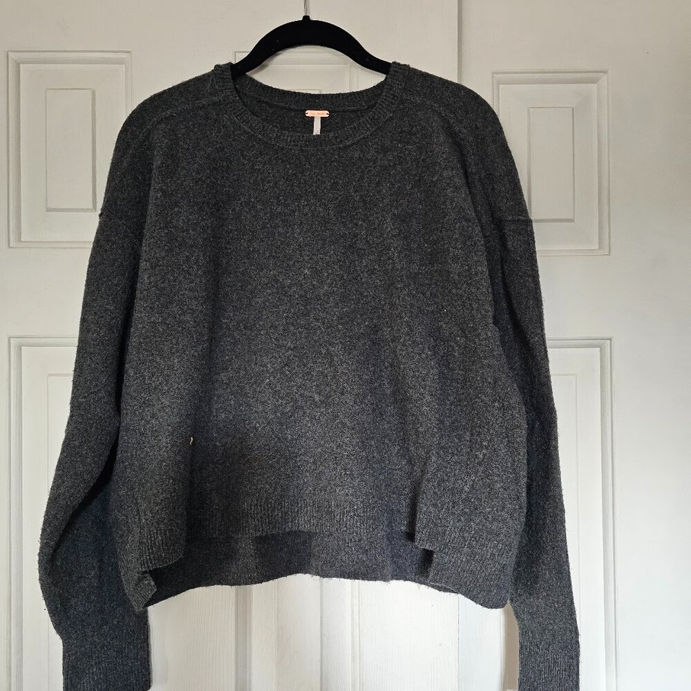 Free People Luna Sweater-Charcoal Grey xs